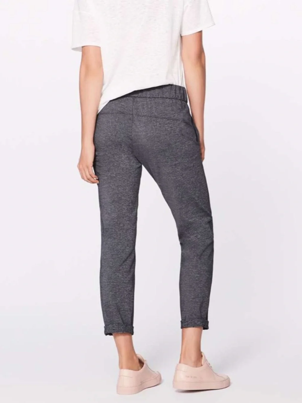 Lululemon On The Fly Pant 28” Heathered Black Grey Size 6 Full-On Luxstreme